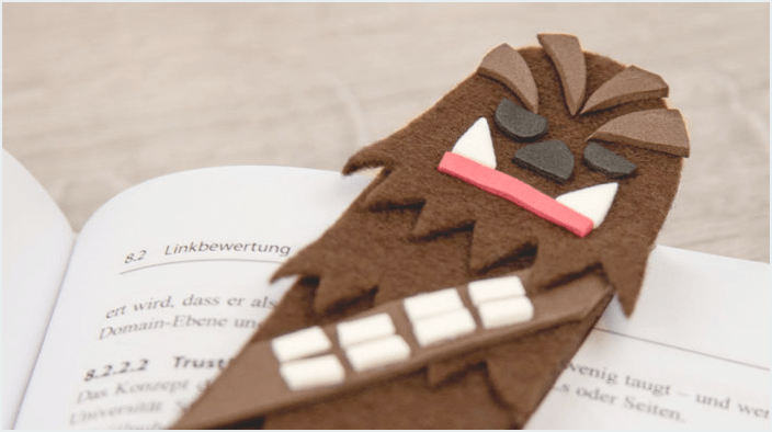 Chewbacca Lesezeichen basteln